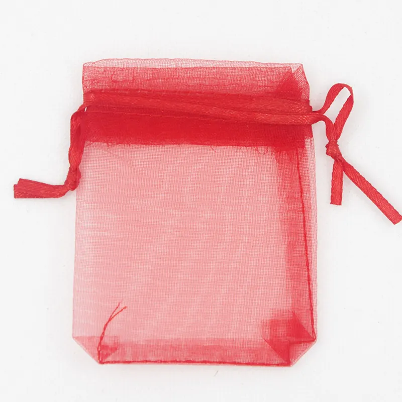 200 st 7x9 cm Organza Bag Wedding Favor Wrap Party Presentväskor 15 färger för Select New1816842