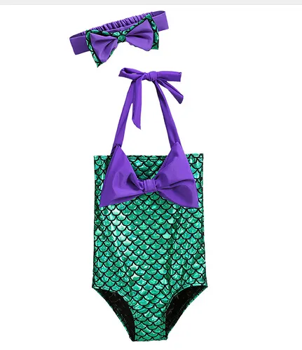 Barn som simmar bikinis Set Two Pieces Baby Girls Bathing Suit Baby Girls Mermaid badkläder Baddräkt6166658