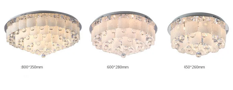 Lampadario di cristallo moderno Luci Lampada di cristallo LED K9 Cristal Lampadario a sospensione in vetro Decorazione domestica moderna Telecomando 110 V 220 V