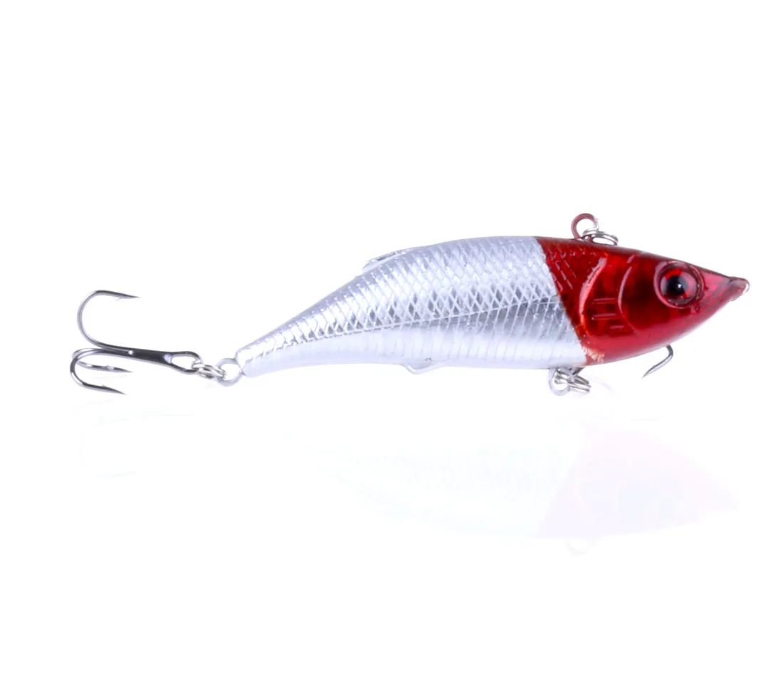 100 stks / partij Hengjia 7.5 cm 10G Isca Artificiais 2016 3D Lichtgevende Pesca Game VIB Vissen Lokken Karper Vissen Tackle Harde Aas Vibrator Bass