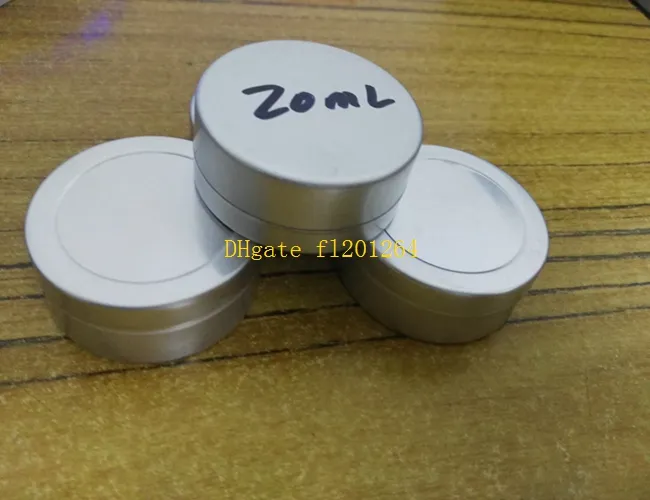 500 sztuk / partia Darmowa Wysyłka 20G 20 ml Puste Kosmetyczne Jar Balm Balsina Pojemnik Doniczki Aluminiowe Tiny 45x19mm