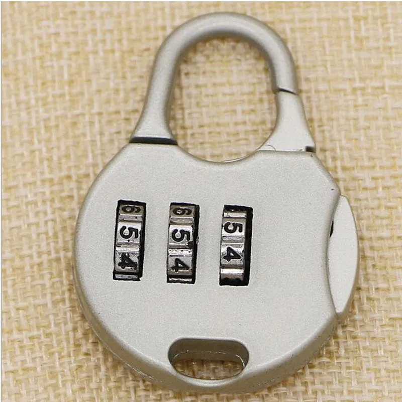 뜨거운 3 자리 다이얼 조합 코드 번호 잠금 자물쇠 가방 지퍼 가방 배낭 핸드백 가방 서랍 ZA1350