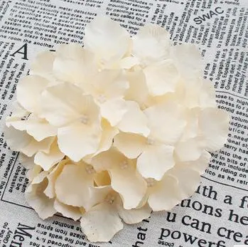 18cm71quot Hortensia artificiel Hortensia Decorative Silk Flower Head for Wedding Wall Archdiy Hair Flower Decoration Accessory Pro6626209