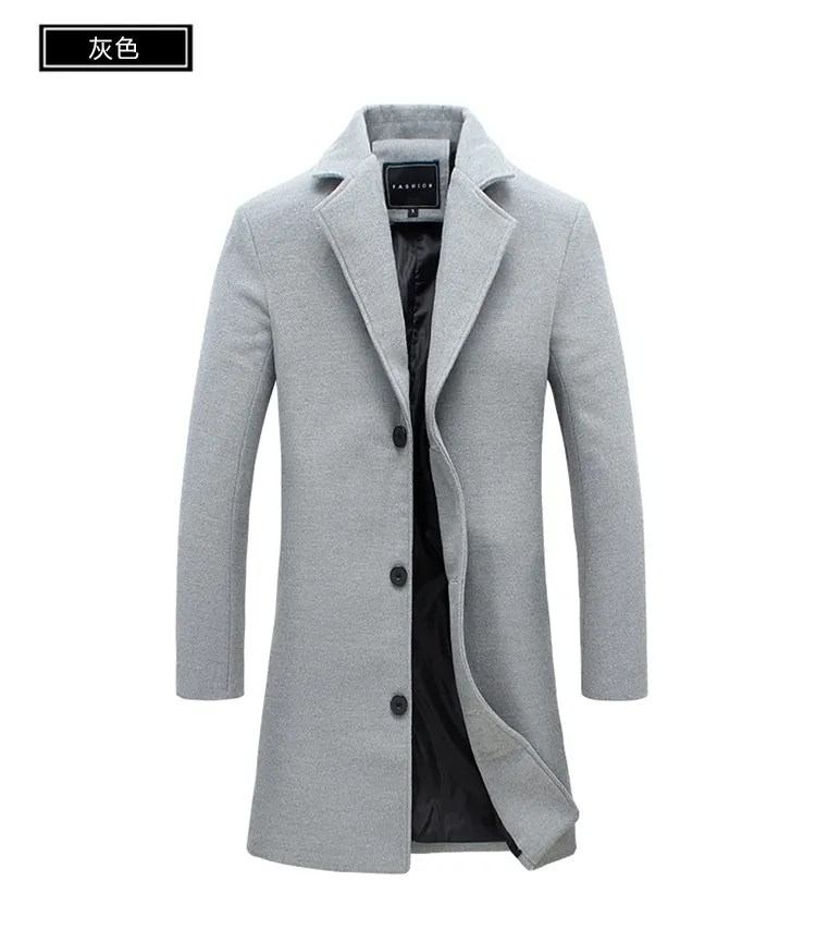 2016 autumn and winter fashion new men leisure slim trench coat / Men's long sleeve young man dust coat size M-5XL FY091