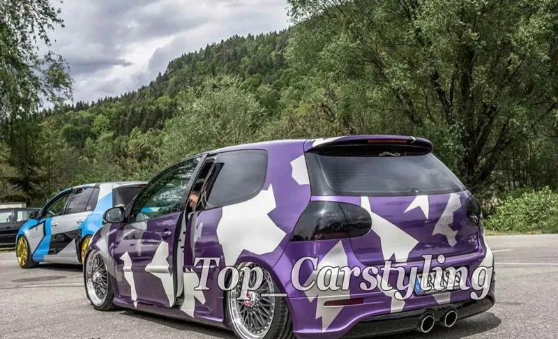 Film d'emballage de voiture camouflage violet blanc grand pixel camouflage style de voiture emballage de voiture en vinyle camo avec bulle sans bulles pour les enveloppes de camion de véhicule