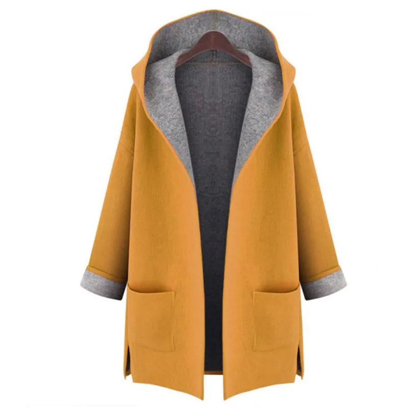 Spolverino da donna autunnale Cardigan da donna tutto-fiammifero Cappotto antivento moda Trench femminile di lana 50