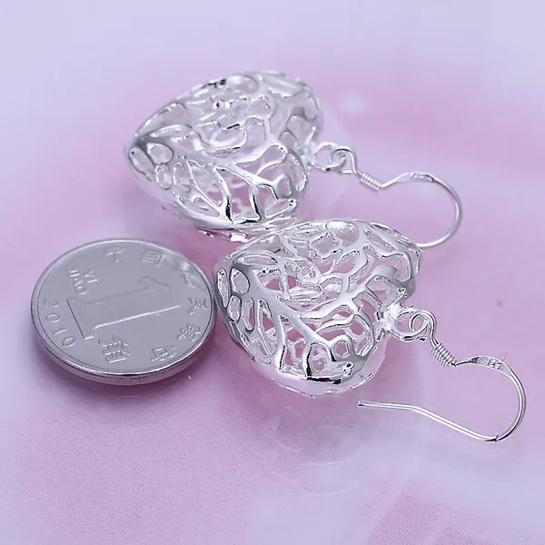 nuovissima collana di gioielli in argento sterling placcato stereoscopico donna DN075, popolari orecchini in argento 925 pendente lampadario