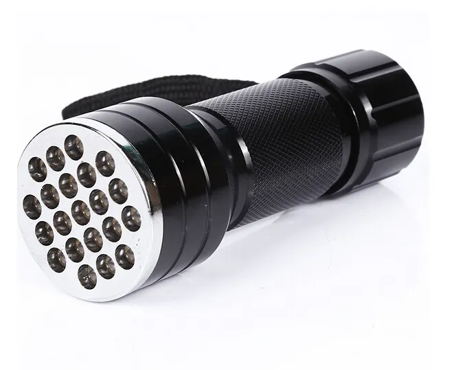 21 UV 울트라 바이올렛의 Blacklight 21 LED 손전등 토치 램프 빛 지원 AAA 배터리 안 포함 돈 감지기
