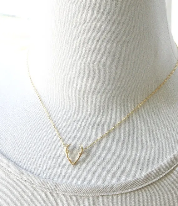 hjorthorn horn gevär halsband smycken elegant hornhänge halsband kvinnor enkla kedja hängen halsband bröllop julklappar232r