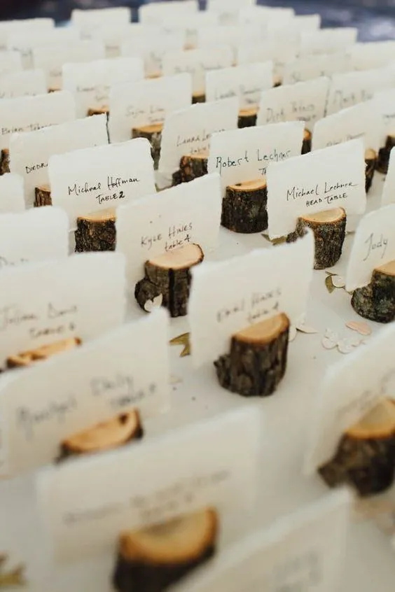 porte-cartes en bois naturel siège dossier rustique porte-photo mariage Place carte Table numéro titulaire maison déco Table de fête