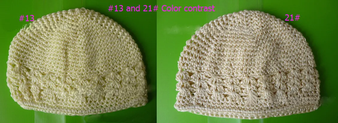 Frete grátis tamanho M, L chapéus de bebê kufi tricô infantil bebê bonés de algodão de alta qualidade menina crochê chapéu Kufi acessórios para o cabelo GZ9109