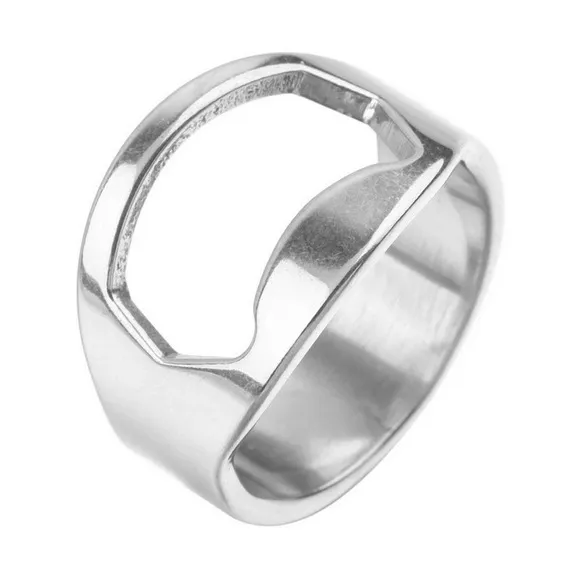 Bärbar Rostfritt stål Öl Baröppningar Verktyg Finger Ring Flasköppnare Bottel Favoriter Mode Dekoration Gadget 24mm-22mm Silver Gold Red Black Färg