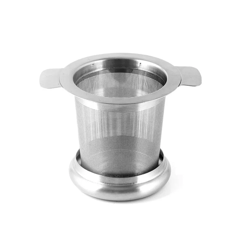 Reusable Stainless Steel Tea Infuser Basket Fine Mesh Strainer with 2 Handles Lid Tea and Coffee Filters for Loose Tea Leaf LZ0184