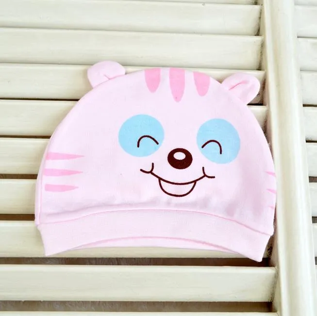 New Infant Baby Hats Kids Cartoon Animal Cotton Newborn Hats Boys Girls Caps Hats Yellow Pink Blue 114713722624