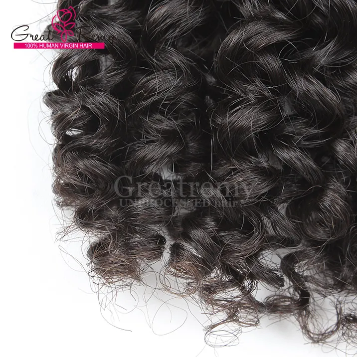 Full Cuticle Brazilian Hair Bundles Blekbara Curly Wave Human Hair Extensions Billiga Brasilianska Curly Virgin Hair Bella Greatremy Factory