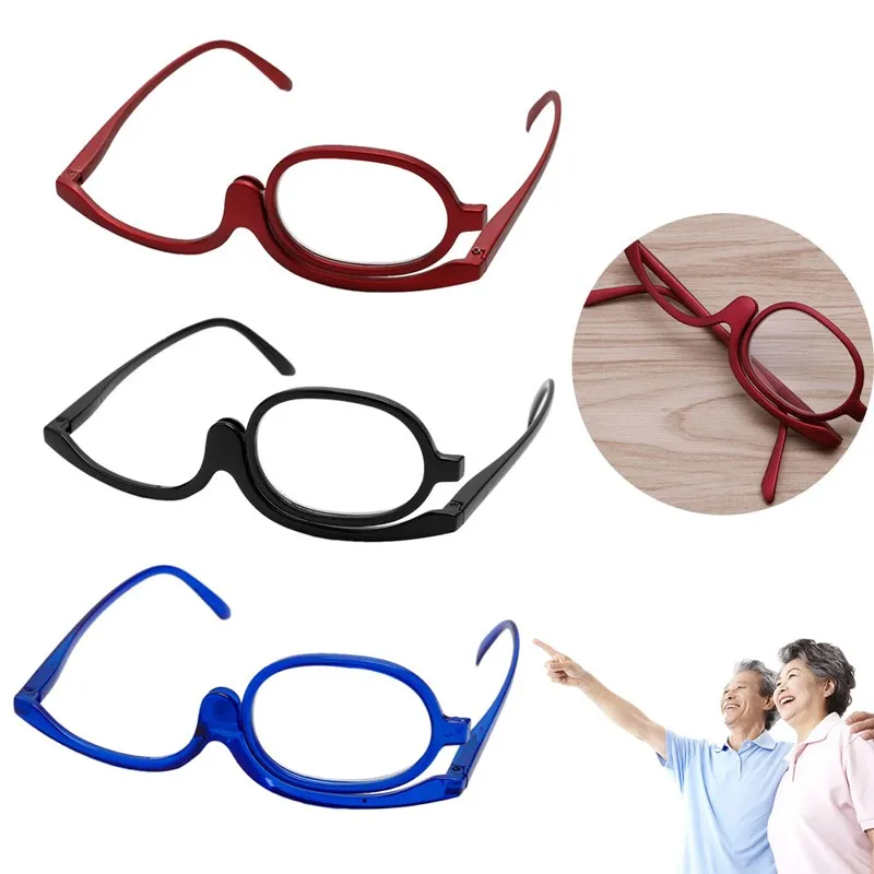 虫眼鏡の化粧プラスチック読書ガラスの折りたたみ眼鏡化粧品一般ユニセックス新しいデザイン反射防止ポリカーボネートのアイウェア