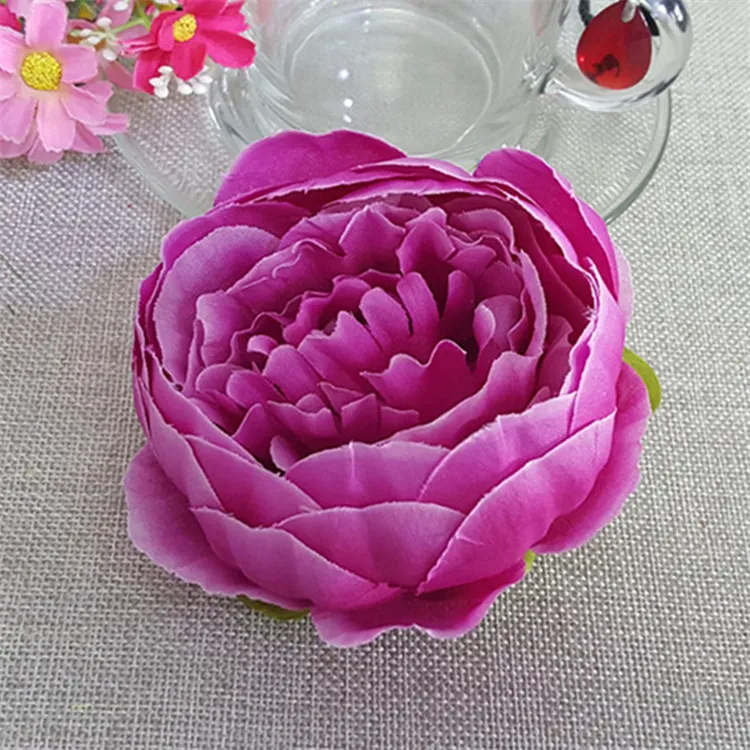10cm Artificial Flowers For Wedding Decorations Silk Peony Flower Heads Party Decoration Flower Wall Wedding Backdrop White Peony