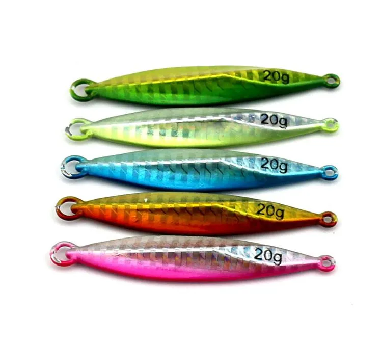 Metall Jigs Lures 5Colors 6,8cm 20g Cast Iron Spinner Bait 3D Eyes Deep Diving Saltwater Fishing SpinnerBaits