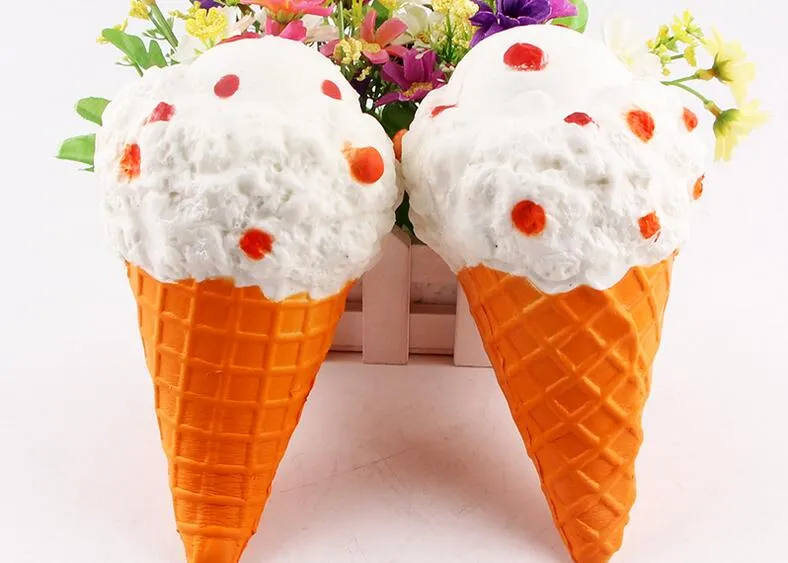 Gros Squishy Ice cream 21 * 10CM Charm Slow Rising Soft Collection Gift Decor Head Packaging Accessoires