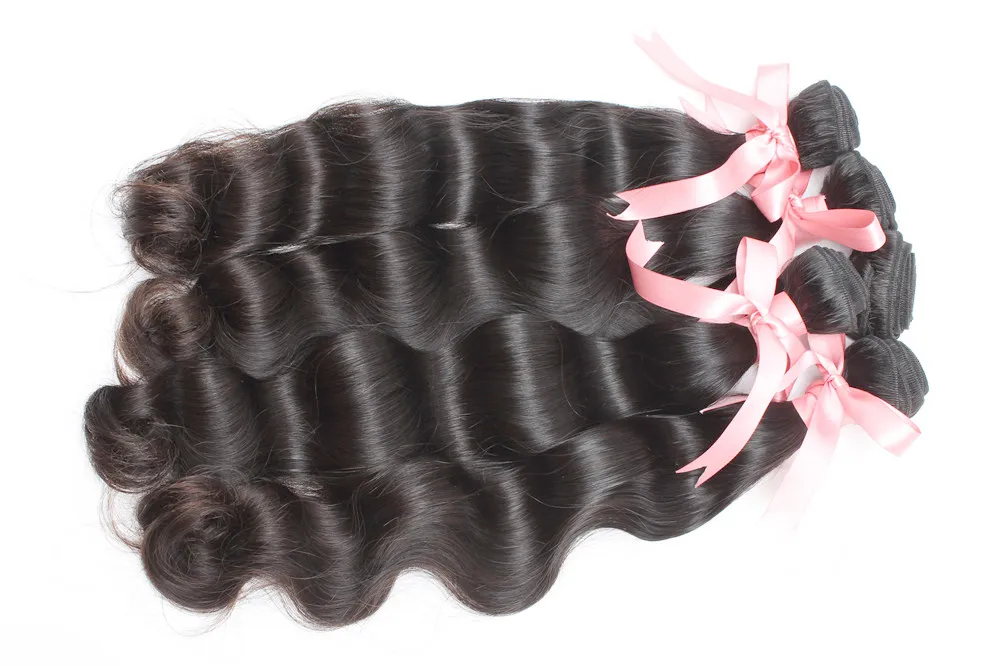 Jungfrau Peruanisches menschliches Haar-Webart Körperwelle Haarverlängerungen 8 "~ 30" Ungeschütztes Haar Natürliche Farbe Färbliche 10pcs / lot 1 Kilo Top Greatremy