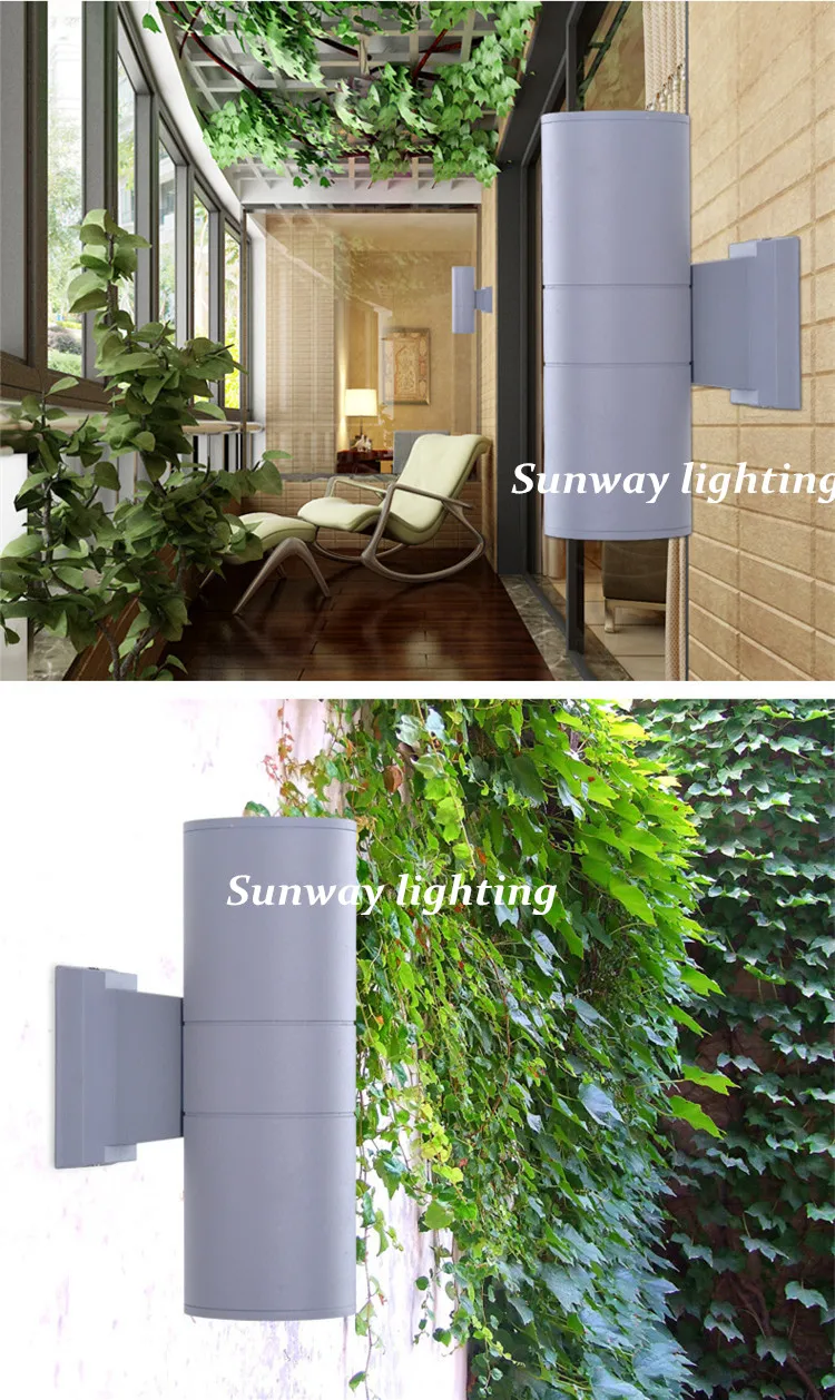 Luz exterior Luz de pared LED exterior de movimiento Iluminación de pared  exterior Lámpara de aluminio impermeable con alimentación de 24W Colco luz  de pared al aire libre del sensor