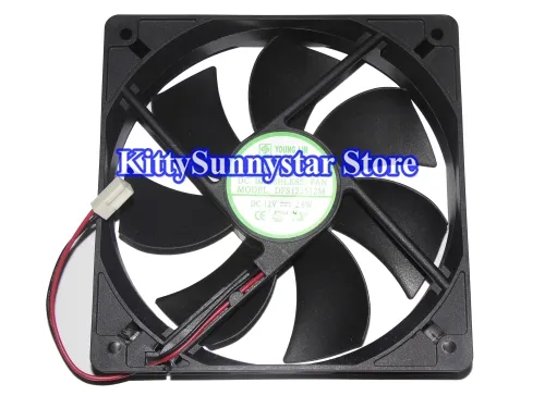Young Lin 12CM 120*25mm DFS122512M 12V 2 Wires 2 pins case fan power cooler