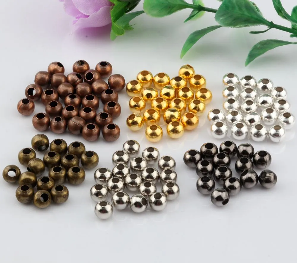 Seamless Ball Spacers Bead 6mm For Jewelry Findings Making Plated Gold /silver Etc.