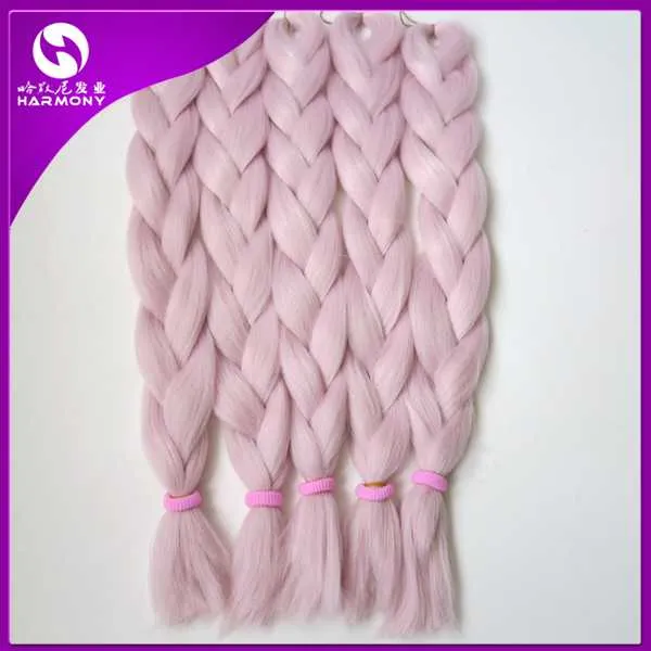 24" 80g PINK VANILLA Color Jumbo Braiding Hair Dreadlock Soft Afro Crochet Box Braids T2334