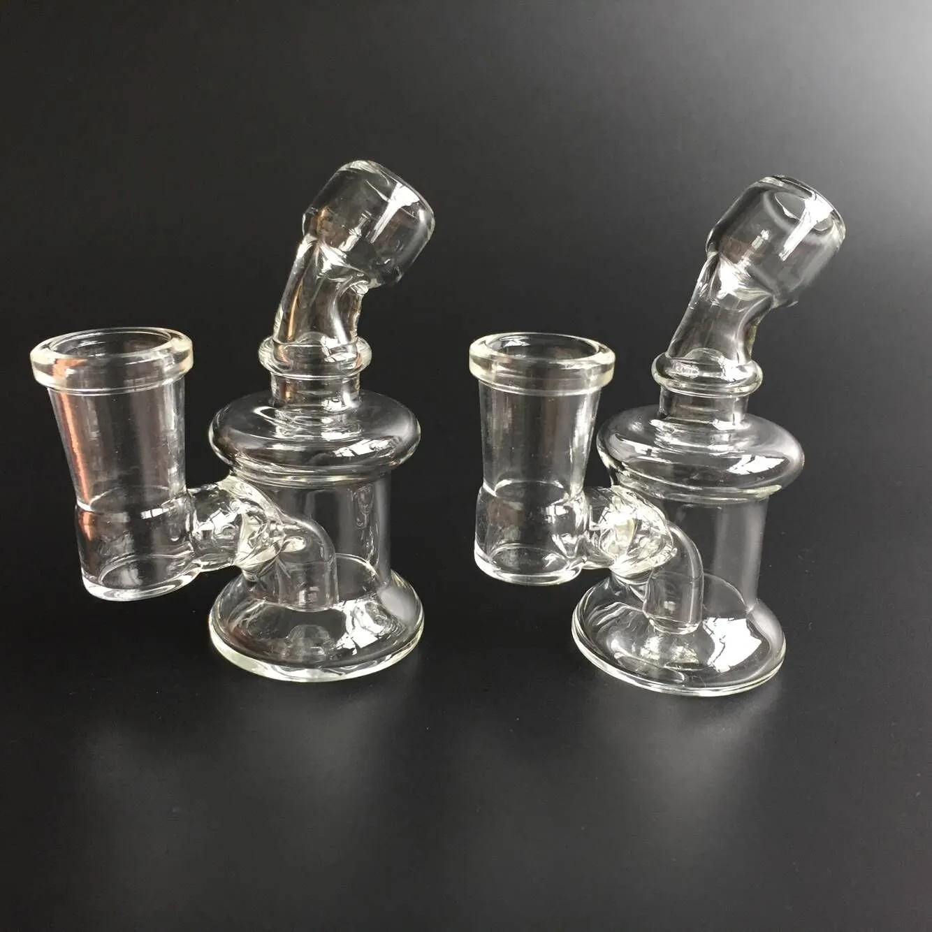 Nano rig mini glas bongs rigg fab ägg bongs oljerigg dabs glas röda olja droppar hård återvinnning 14mm fog