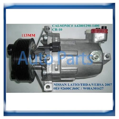 CR-10 CR10 auto ac compressor voor Nissan Tiida 1.8L 92600CJ60A 92600CJ70A 92600-CJ700