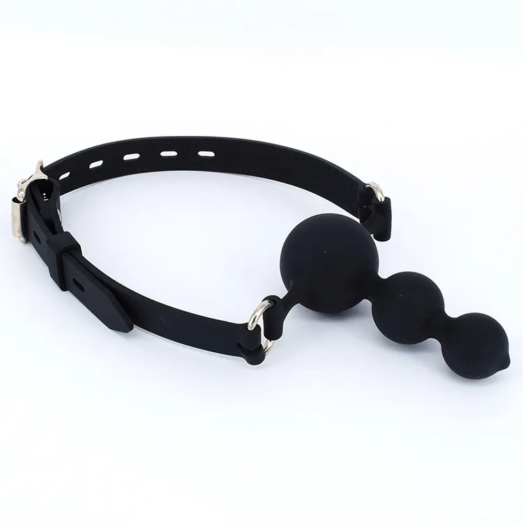 Open mond Gag Silicone Ball Gag SM Sex Toys Bondage Beperkingen Ring Gag volwassen spel Mondelinge fixatie seksspeeltjes gevulde slaaf voor dames6077781