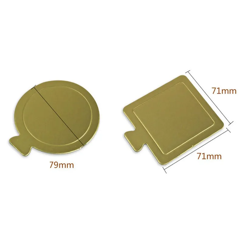 Mousse Mat Gouden Bodem Schuim Taart Multi Beschikbare Vormen Dessert Dienblad Bruiloft Verjaardag Taart Decoratieve Set ZA5544