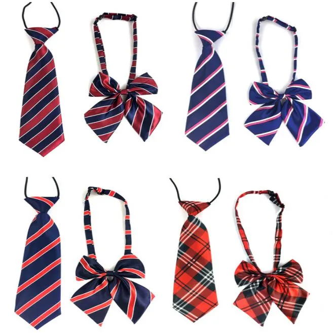 Stripe Neck tie bowknot sets 12 color bowtie Jacquard Lazy Necktie Para estudiante paty Regalos de Navidad gratis tnt fedex