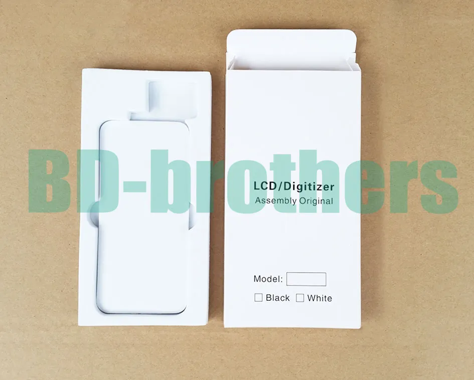 Wihte Paper Box + EVA Filler Case for iPhone 4 5 6 4.7 5.5 و Samsung Phone LCD Screen مجموعة كاملة حزمة التعبئة والتغليف واقية 100 مجموعات