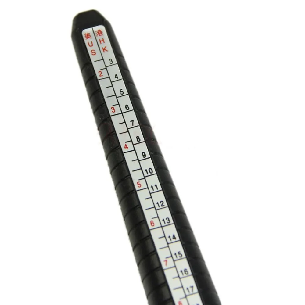 Metal Flashing Ring Gauge Set Wholesale Ring Sizer Measuring Stick For US, HK, JP, EU, 4 Sizes