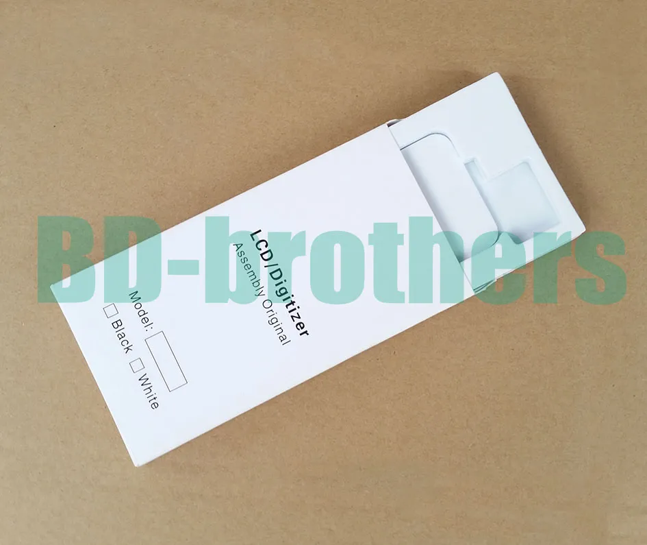 Wihte Kağıt Kutusu + EVA Dolgu Durumda iPhone 4 5 6 4.7 5.5 ve Samsung Telefon LCD Ekran Digitizer Koruyucu Paket Tam Set 500 takım / grup