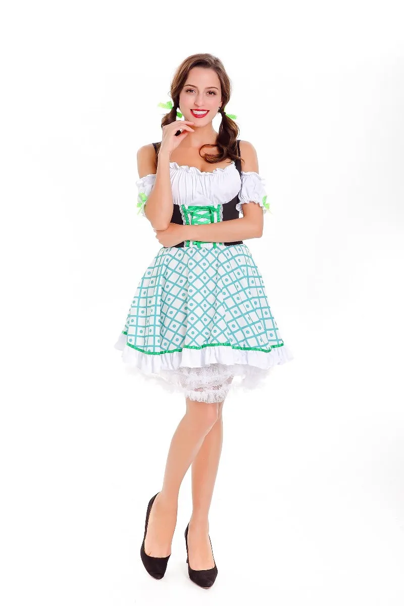 Kvinnor öl flicka cosplay klänning tyska wench maid oktoberfest kostym klassiska bayerska sexiga damer servitris klänning