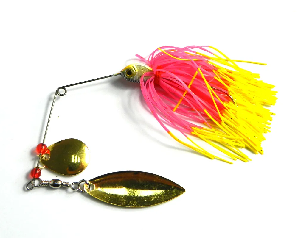 HENGJIA 4 adet / grup Sert Balıkçılık Spinner Cazibesi Spinnerbait Bas Yem Metal Pul 14.8g / 0.52 oz Balıkçılık Takımları