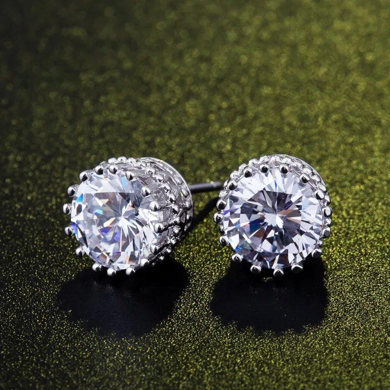 Yhamni Nouvelle arrivée Vendre Super Shiny Diamond 925 Boucles d'oreilles STALDS SIRGES SERVILS BIELLAIS E1008480016