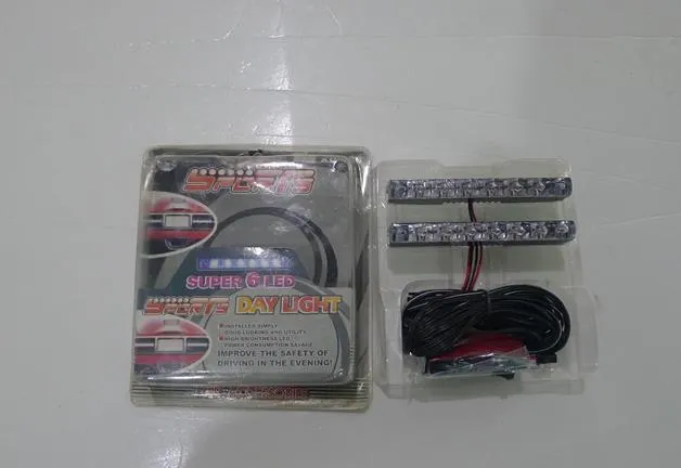 자동차 외관 장식 주도 일 빛 차 일광 자동 실행 6LED DRL 일광 화이트 12V DC 헤드 램프 주도