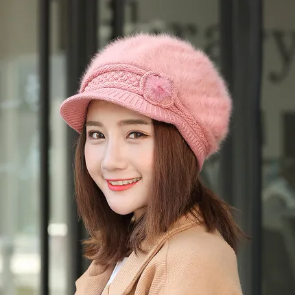 Hooded Winter Duck Cap Outdoor Hood Cap Hooded Skim Hoed Konijnenbont Cap Hooded Winter Hood Set Hat