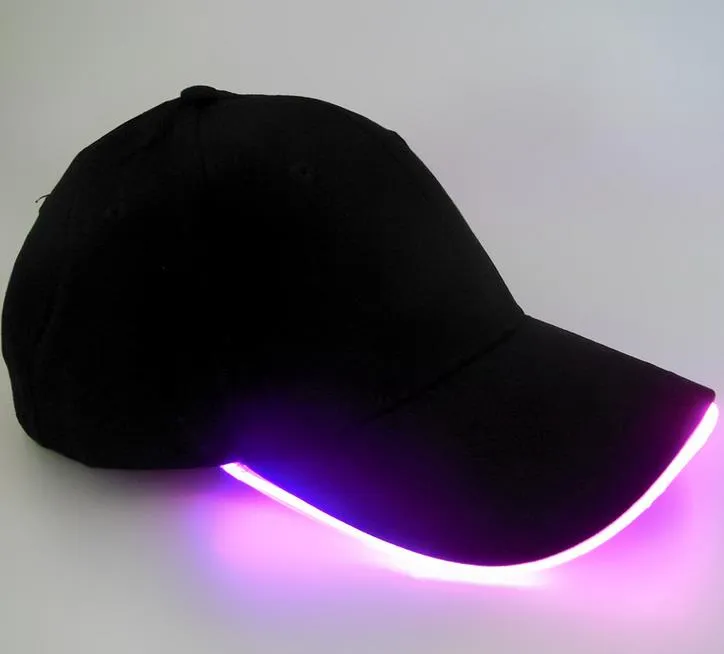 Mężczyźni Kobiety LED Sport Baseball Cap Performer Nightclub Hip Hop Party świąteczny Czapka Baseball Night Running Led Zapal Garn Hat Redvisor Prezent