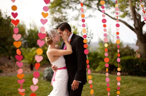 Paper garland discount wedding decoration