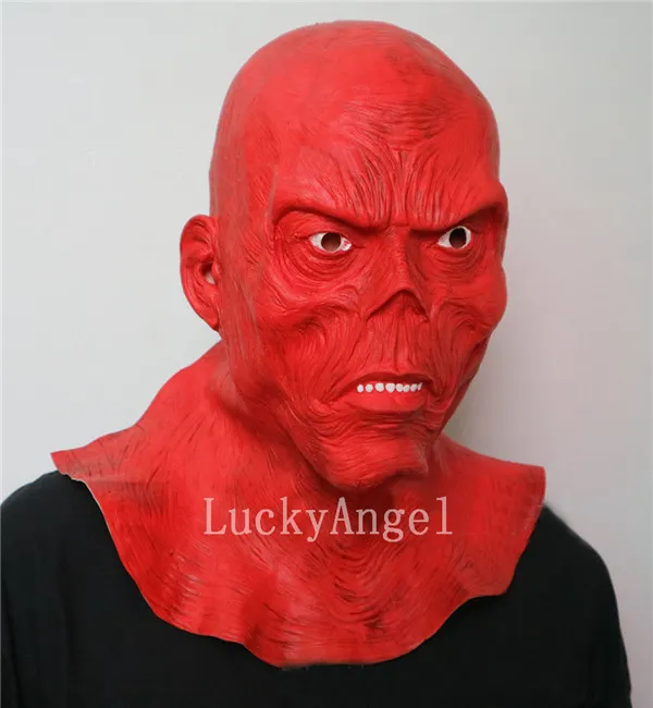 Whlosale Halloween Devil Red Skull Mask Horro Full Head Ghost Mask Latex Movie Monster Mask Halloween Cosplay Haunted House Props Supply