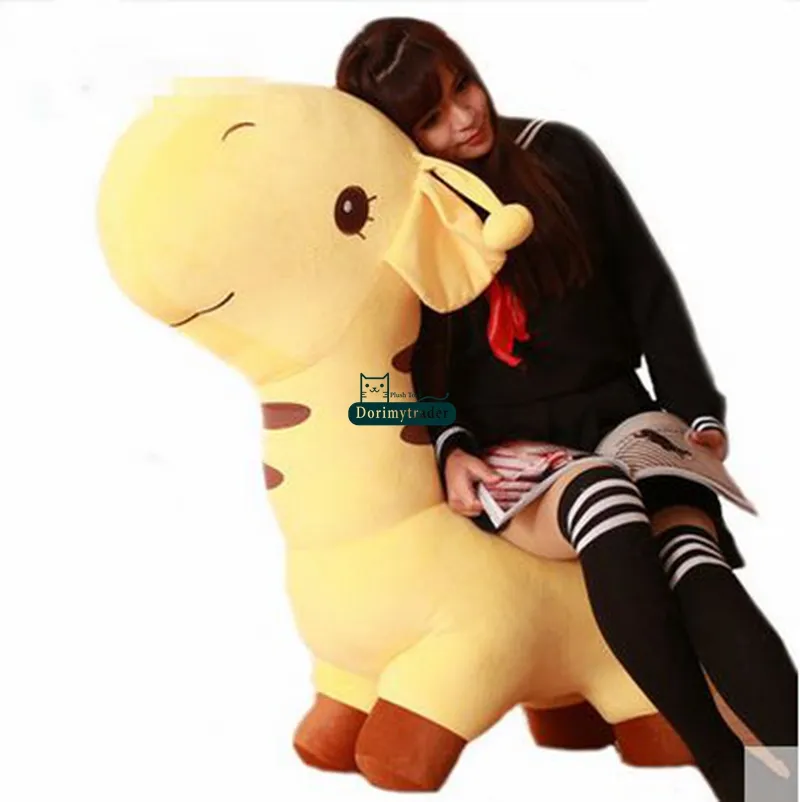 Dorimytrader 125cm Huge Plush Animal Giraffe Kids Sofa 49039039 Big Soft Stuffed Giraffes Toy Children Play Doll Present DY69055593