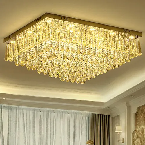 Dimmable LED Chandeliers Ceiling Light Led Rectangle European Modern