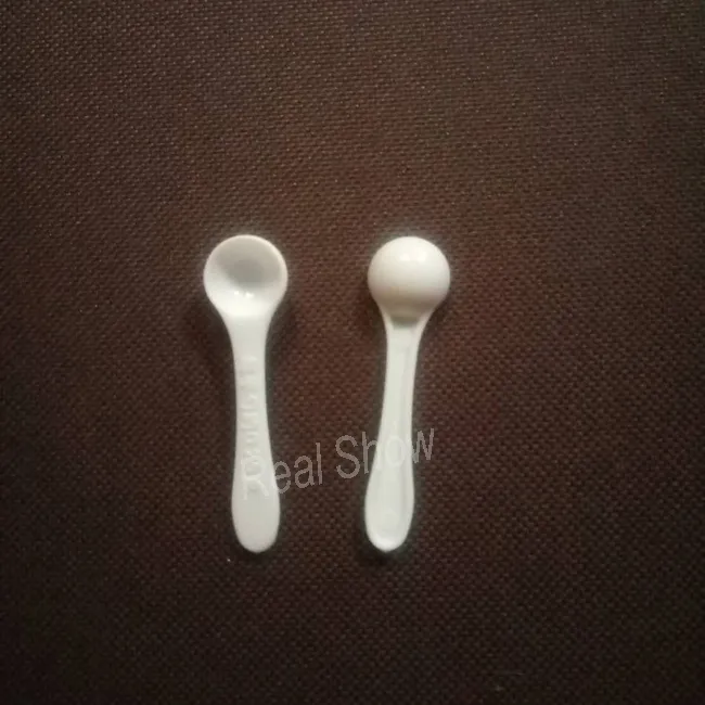 Cuillère à mesurer en plastique 0,25 g, 100 pièces par mini cuillère en plastique, cuillère à poudre en plastique 0,25 g