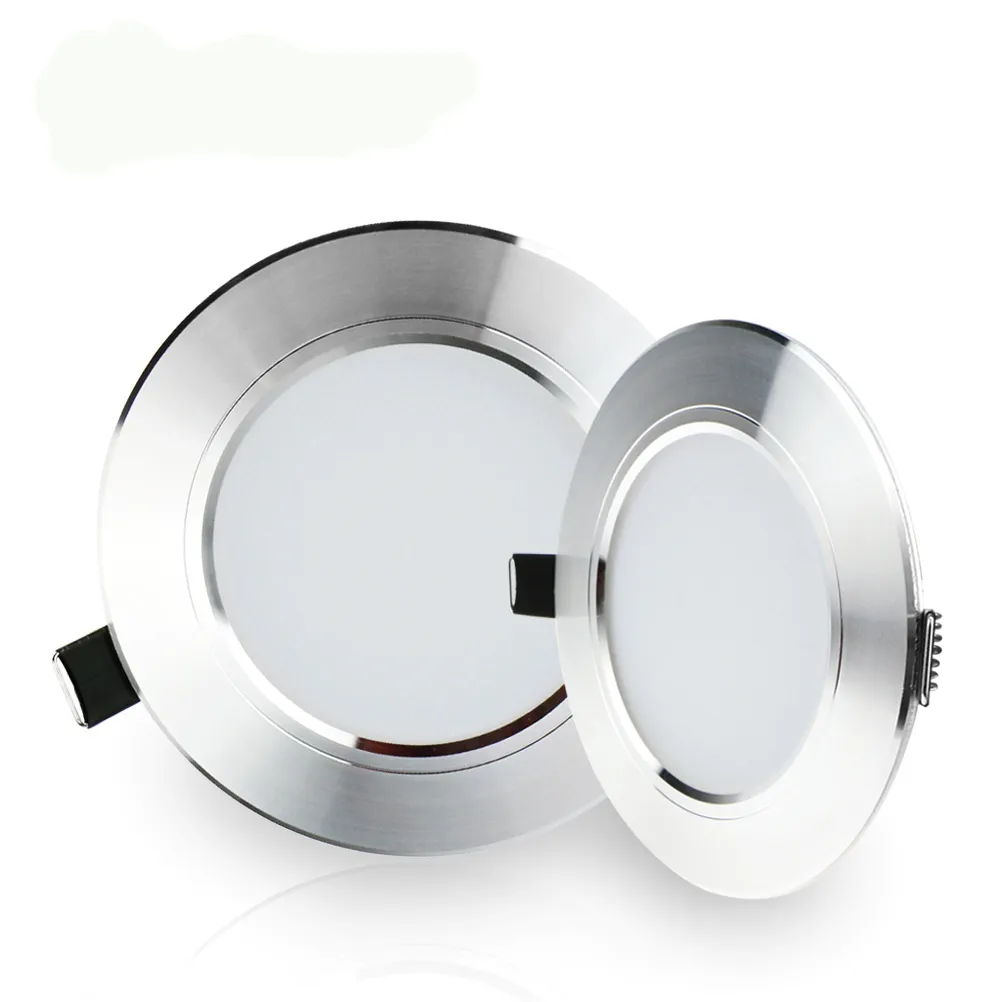 DHL 무료 실버 바디 10W 15W 20W 주도 Downlights Recessed 천장 조명 120 각도 디 밍이 가능한 LED 다운 라이트 AC 110-240V 드라이버와 함께