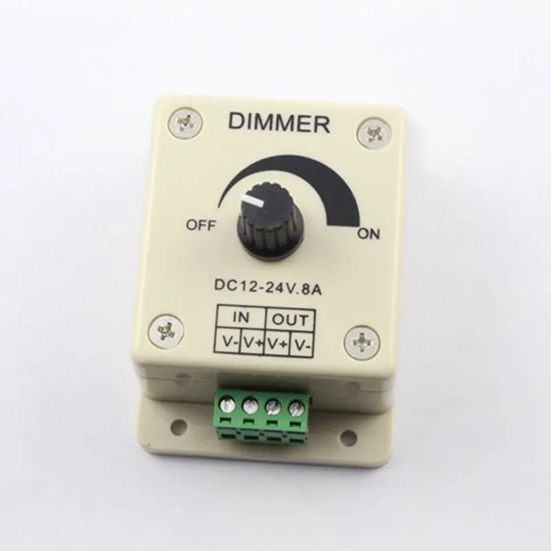 12V 8A 96W Enkele Kleur Knop LED Dimmer Controller voor 3528 5050 5630 3014 Warm Cool White LED Strip Lights