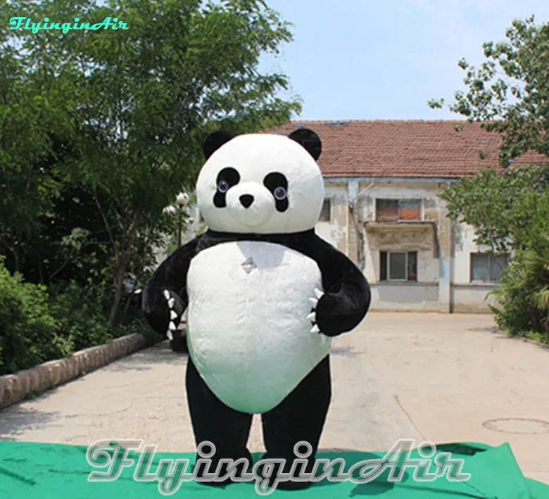 New Version Chinese Giant Panda Bear Mascot Costume Adult Cartoon Character  Drum Up Business Hilarious Funny CX4018 From 67,71 €